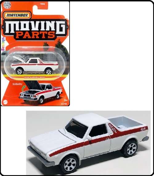 Matchbox Diecast Model Car Moving Parts Subaru Brat 4x4 1978 1/64 scale new in pack