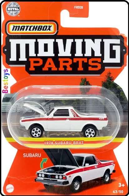 Matchbox Diecast Model Car Moving Parts Subaru Brat 4x4 1978 1/64 scale new in pack