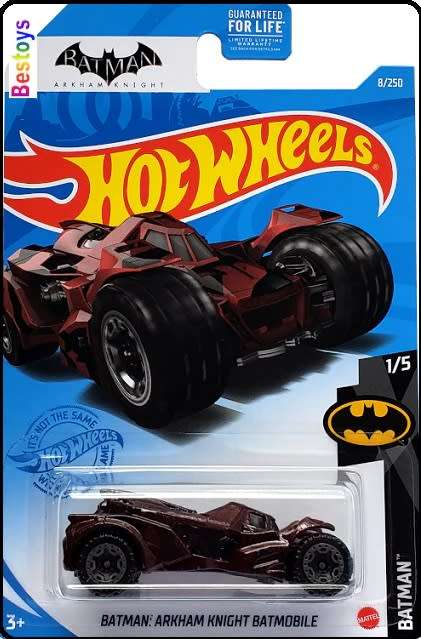 Hotwheels Hot Wheels Diecast Model Car 2021 8/250 Batmobile Batman Arkham Knight Movie Film new