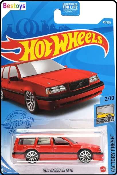 Hotwheels Hot Wheels Diecast Model Car 2021 43 / 250  Volvo 850 Estate Stationwagon 1/64 scale new