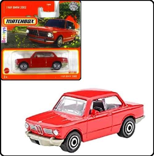 Matchbox Diecast Model Car 2022 87 / 100 BMW 2002 1969 1/64 scale new in pack