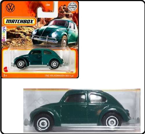 Matchbox Diecast Model Car 2022 93 / 100 VW Volkswagen Beetle 1962 1/64 scale new in pack
