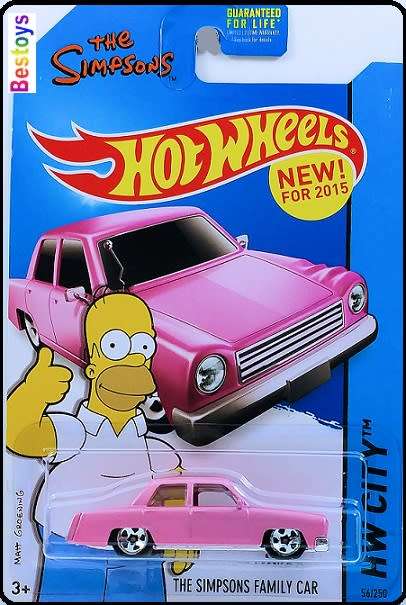 Hotwheels Hot Wheels Diecast Model Car First Ed 2015 56 / 250 Simpsons Homer TV 1/64 scale new