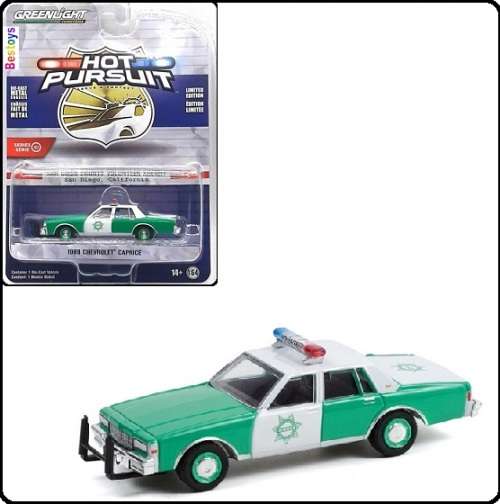 Greenlight Diecast Model Car Hot Pursuit Police Chevy Chevrolet Caprice 1989 San Diego County Sherif