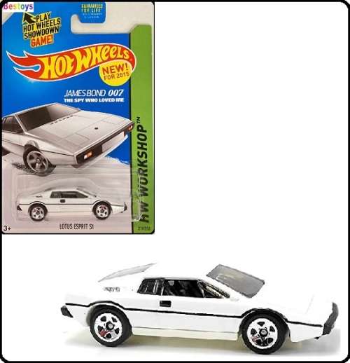 Hotwheels Hot Wheels Diecast Model Car First Ed 2015 219 / 250 Lotus Esprit S1 James Bond Spy Who Lo