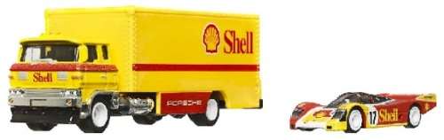 Hotwheels Hot Wheels Diecast Model Car Culture Team Transport Porsche 962 + Sakura Sprinter `Shell`