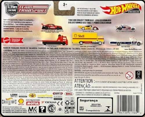 Hotwheels Hot Wheels Diecast Model Car Culture Team Transport Porsche 962 + Sakura Sprinter `Shell`