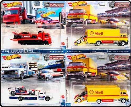 Hotwheels Hot Wheels Diecast Model Car Culture Team Transport Porsche 962 + Sakura Sprinter `Shell`