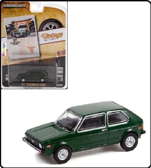 Greenlight Diecast Model Car Vintage Ad VW Volkswagen Rabbit VW Golf 1977 1/64 scale new in pack