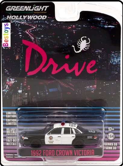 Greenlight Diecast Model Car Hollywood Ford Crown Victoria 1992 Police Drive TV 1/64 scale new
