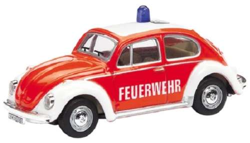Schuco Diecast Model Car 3316239 , VW Volkswagen Beetle Fire `Feuerweher` 1/72 OO railway scale new