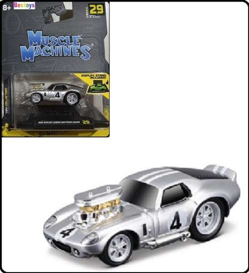 Maisto Muscle Machines Diecast Model Car Shelby Cobra Daytona Coupe 1965 No 4 1/64 scale new in pack