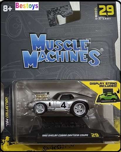 Maisto Muscle Machines Diecast Model Car Shelby Cobra Daytona Coupe 1965 No 4 1/64 scale new in pack