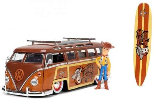 JADA 33176 VW Volkswagen Kombi Bus T 1 T1 + Woody Figurine Toy Story Disney Movie