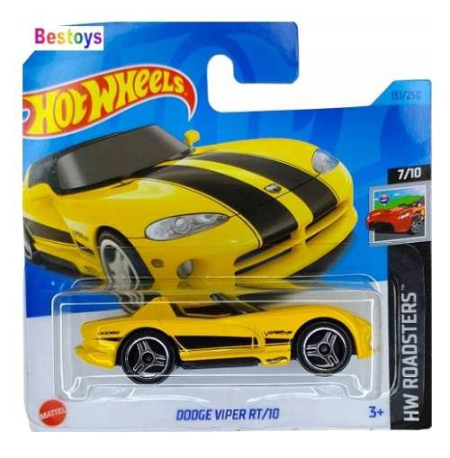 Hotwheels Hot Wheels Diecast Model Car 2023 131/250  Dodge Viper RT 10 Roadsters 1/64 scale new