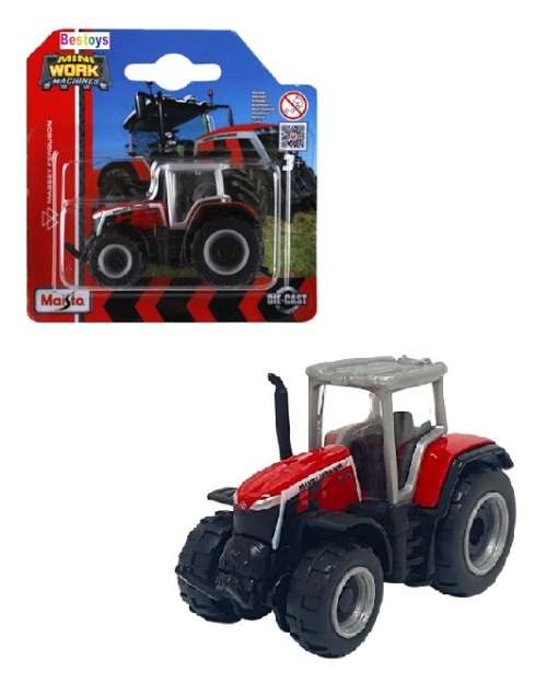 Maisto Mini Work Machines Diecast Model Tractor Massey Ferguson 8S 265 Farm +- 1/64 scale