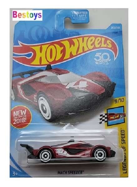 Hotwheels Hot Wheels Diecast Model Car First Edition 2018 253/365 50th Anniv MAch Speeder No 4 Legen