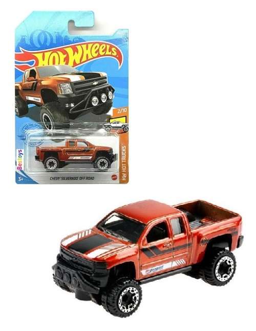 Hotwheels Hot Wheels Diecast Model Car 2021 185/250 Chevy Chevrolet Silverado Pickup Offroad Hot Tru