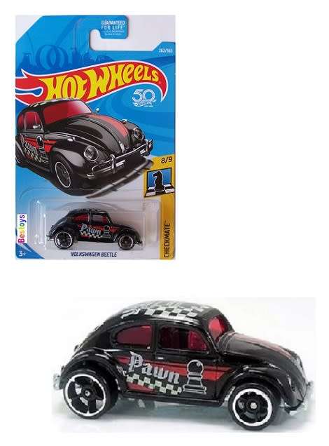 Hotwheels Hot Wheels Diecast Model Car 2018 262/365 VW Volkswagen Beetle 50th Anniv 1/64 scale