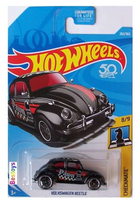Hotwheels Hot Wheels Diecast Model Car 2018 262/365 VW Volkswagen Beetle 50th Anniv 1/64 scale