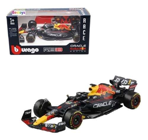 Burago Diecast Model Car 38061 Formula 1 F1  Red Bull RB18 No 1 Verstappen 2022 GP 1/43 scale new