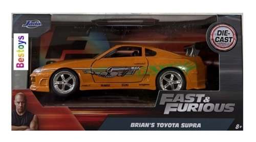 JADA Diecast Model Car 24037 Toyota Supra Brian Fast & Furious Movie Film TV 1/32 scale new