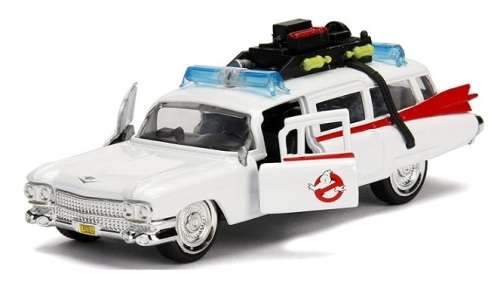 JADA Diecast Model Car 99748 Ecto 1 Ghostbusters Cadillac TV Movie Film 1/32 scale new in pack