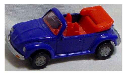 SIKU Diecast Model Car 0839 VW Volkswagen Beetle 1303 Convertible + roadsign accessory 1/55 scale