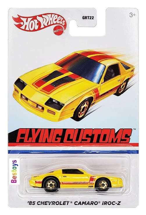Hotwheels Hot Wheels Diecast Model Car Flying Customs Chevy Chevrolet Camaro IROC Z 1985 1/64 scale