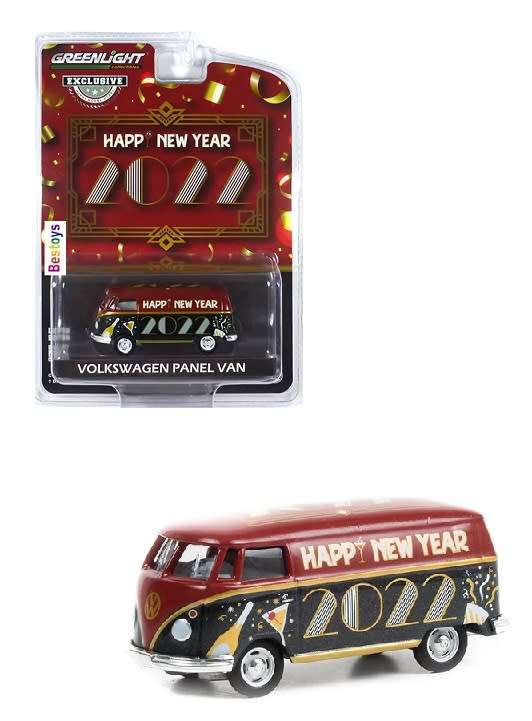 Greenlight Exclusive VW Volkswagen Kombi Panelvan "Happy New Year 2022"