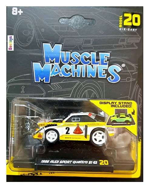 Maisto Muscle Machines Diecast Model Car Audi Quattro Sport S1 E2 1986 No 2 1/64 scale
