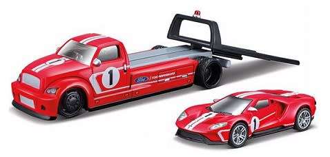 Maisto Elite Transport Flatbed Recovery Truck + Ford GT 2018 No 1 1/64 scale new