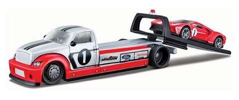 Maisto Elite Transport Flatbed Recovery Truck + Ford GT 2018 No 1 1/64 scale new