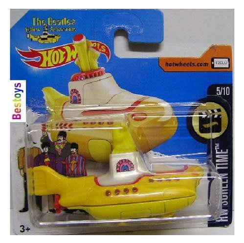 Hotwheels Hot Wheels Diecast Model Car 2017 49/365 Yellow Submarine Beatles Screen Time