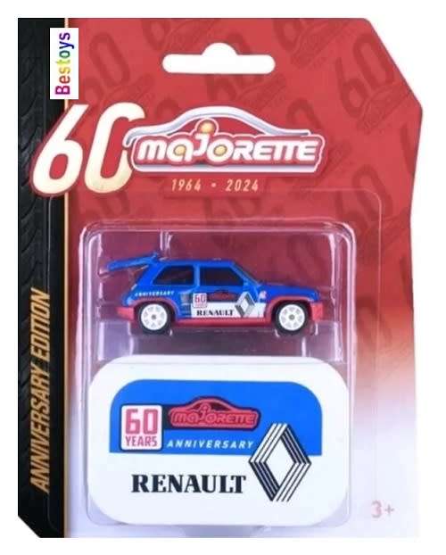 Majorette Diecast Model Car Anniversary Edition Renault 5 Turbo + collector tin 1/64 scale