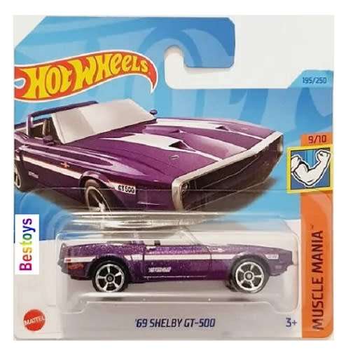 Hot Wheels 2023 195/250 Ford Mustang Shelby GT 500 1969 Muscle Mania