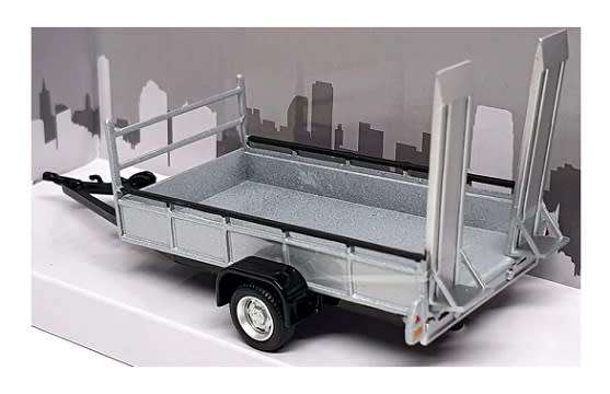 Cararama Hongwell Diecast Model Trailer single axle with ramps 1/43 scale