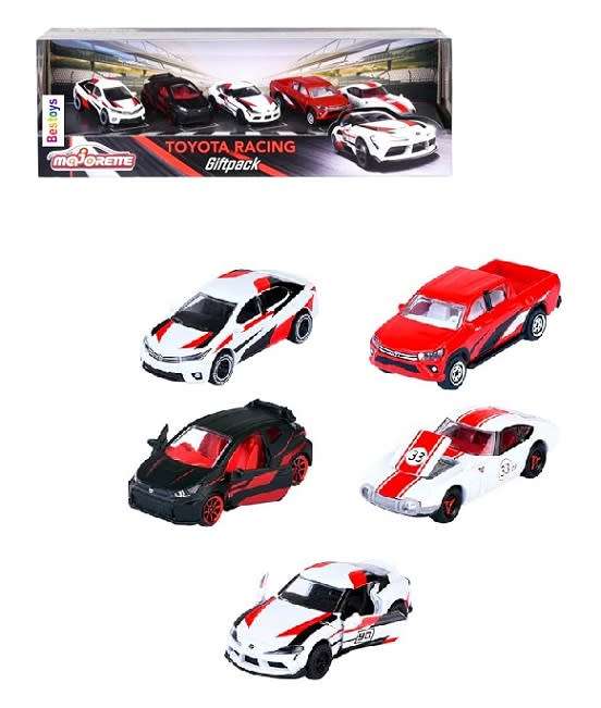 Majorette Set Toyota Racing 5 pk Hilux Yaris Corolla Supra 2000 GT