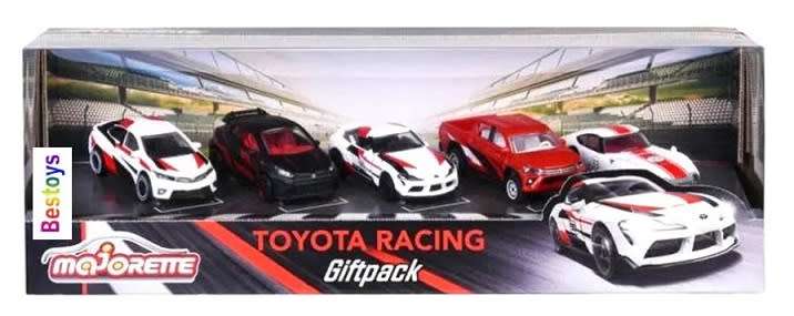 Majorette Set Toyota Racing 5 pk Hilux Yaris Corolla Supra 2000 GT