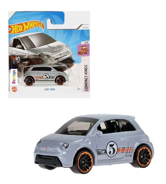 Hotwheels Hot Wheels Diecast Model Car 2024 22/250 Fiat 500 E 500e No 5 Compact Kings 1/64 scale