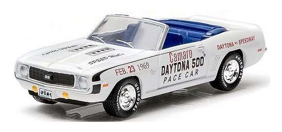 Greenlight Diecast Model Car Motor World Chevy Chevrolet Camaro SS 1969 Daytona 500 Speedway Pace Ca