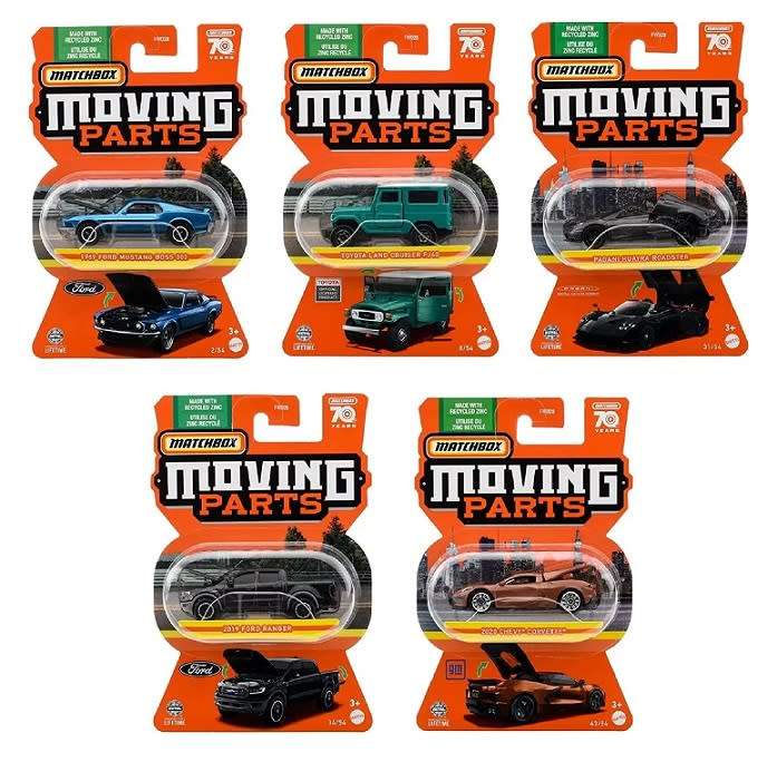 Matchbox Diecast Model Car Moving Parts Ford Ranger Pickup 2019 70th Anniversary 1/64 scale