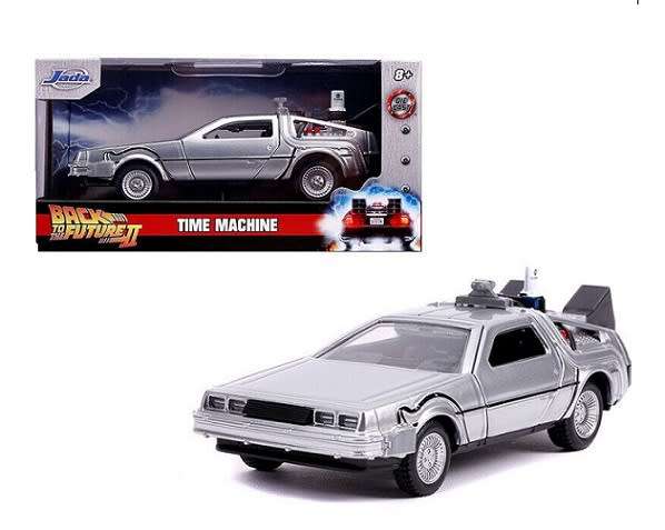 JADA Diecast Model Car 30541 Hollywood Delorean Time Machine Back to the Future 2 Movie Film TV 1/32