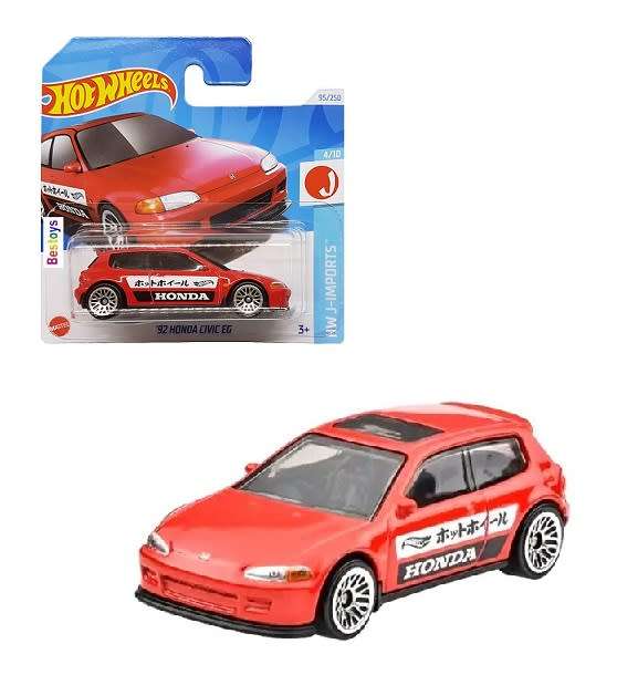 Hotwheels Hot Wheels Car 2024 95/250 Honda Civic EG 1992 J Imports 1/64 scale