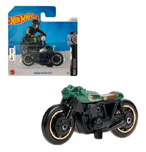 Hotwheels Hot Wheels Diecast Model Motorcycle Bike 2024 49/250 Honda CB 750 CB750 Cafe Rod Squad