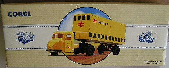 Corgi Diecast Classics Truck 97910 , Scammell Scarab "Rail Freight" , +- 1/50 scale , as new in box
