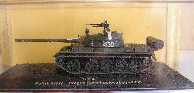 IXO Military Diecast Model Collection Tank T55A T 55 A Polish Army Czechoslovakia 1968 1/72 OO rail
