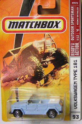 Matchbox Diecast Model Car No 93 Volkswagen VW Type 181 Kubelwagen 2008 on card new in pack