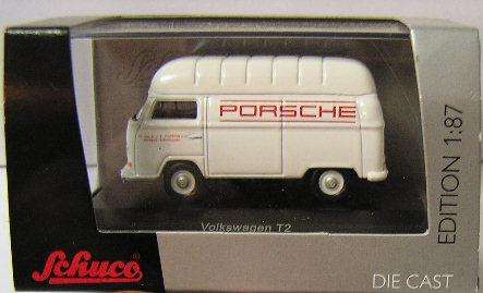 Schcuo Car 2573800 Volkswagen VW Kombi Panelvan T2 T 2 High Roof "Porsche", HO 1/87 scale,new in box
