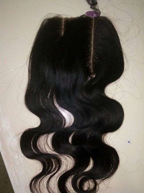 Peruvian virgin hair weaves 18 -16inches with a lace closure/300g/10A